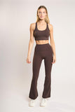 Signature Espresso Cross-Back Crop-Top