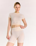 Agon Women's Off White Activewear Shorts