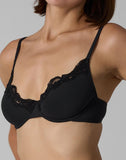 Agon Black Lace-Trimmed Bra