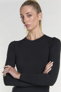 Long Sleeve Bodysuit - Black