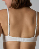 Agon White Lace-Trimmed Bra