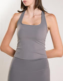 Agon Women's Dark Grey Halterneck Top