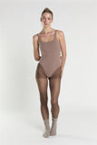 Scoop Neck Bodysuit - Brown