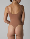 Agon Tan Scoop-Neck Bodysuit