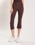Agon Women's Brown Cropped Flare Leggings