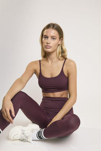 Signature Burgundy Seamless-Full-Length Leggings
