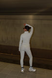 Signature Full Zip Long Sleeve Top - Off White