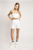 Signature White Scoop-Neck Crop-Top