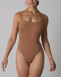 Agon Tan Scoop-Neck Bodysuit