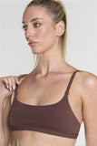 Scoop Neck Bralette - Brown