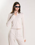 Agon Women's Cream Zip Up Jacket
