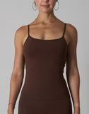 Agon Brown Cami Top With Spaghetti Straps