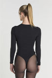 Long Sleeve Bodysuit - Black