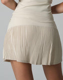 Agon Cream Wrap Athletic Mini Skirt