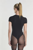 Short Sleeve Bodysuit - Black