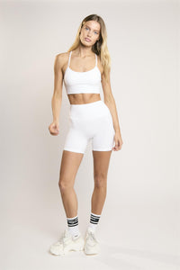 Signature White Seamless Shorts