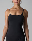 Agon Black Scoop Neckline Cami Top