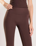 Agon Women's Brown Cropped Flare Leggings