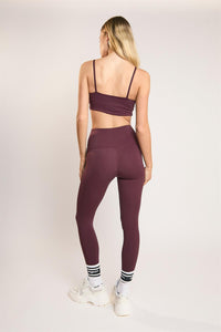 Signature Burgundy Seamless-Full-Length Leggings