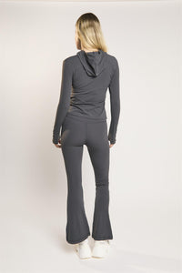 Signature Graphite-Grey Flare-Leggings