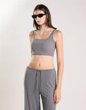 Agon Women's Dark Grey Cropped Top