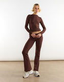 Wide Leg Trousers - Coffee