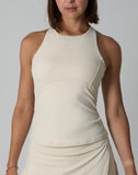 Cream Cross-Back Top