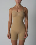 Agon Sand V-Neck Mid-Thigh Playsuit