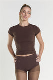 Micro Shorts - Coffee