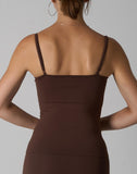Agon Brown Cami Top With Spaghetti Straps