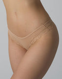 Agon Sand Lace-Trimmed Brief
