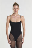 Scoop Neck Bodysuit - Black