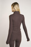Signature Espresso Half-Zip Top