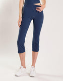 Agon Women's Navy Cropped Flare Leggings