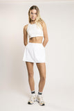 Signature White Side-Split Skort