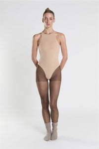 Racerback Bodysuit - Beige