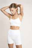 Signature White Scoop-Neck Crop-Top