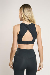 Signature Black Open-Back Crop-Top