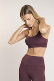 Signature Burgundy Scoop-Neck Crop-Top