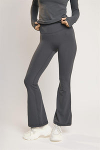 Signature Graphite-Grey Flare-Leggings