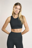 Signature Black Open-Back Crop-Top