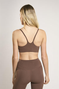 Signature Chestnut Scoop-Neck Crop-Top