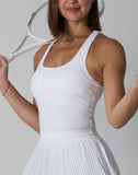 Agon White Racerback Tennis Tank Top