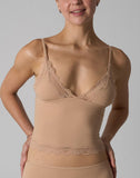 Agon Sand Scalloped Lace Edging Top