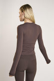Signature Espresso Long-Sleeve-Top