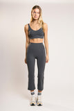 Signature Graphite-Grey Scoop-Neck Crop-Top