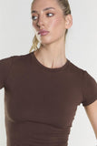 Crew Neck T-Shirt - Coffee