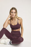 Signature Burgundy Scoop-Neck Crop-Top
