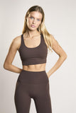 Signature Espresso Cross-Back Crop-Top