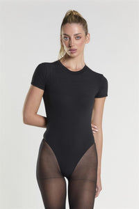 Short Sleeve Bodysuit - Black